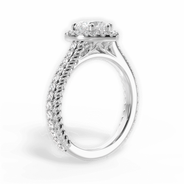 Shambh's The Heart Shape Halo Engagement Ring