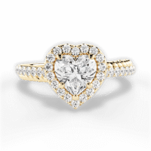 Shambh's The Heart Shape Halo Engagement Ring