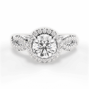 Shambh's Elowen Twist Halo Engagement Ring