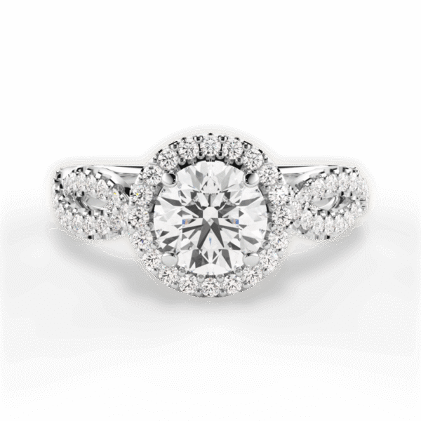Shambh's Elowen Twist Halo Engagement Ring