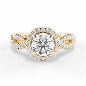Shambh's Elowen Twist Halo Engagement Ring