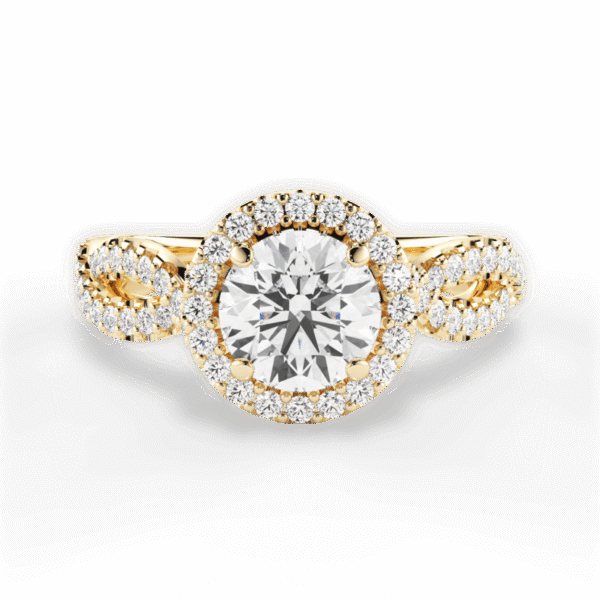 Shambh's Elowen Twist Halo Engagement Ring