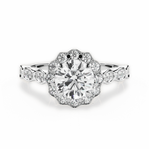 Shambh's Solene Twist Halo Engagement Ring