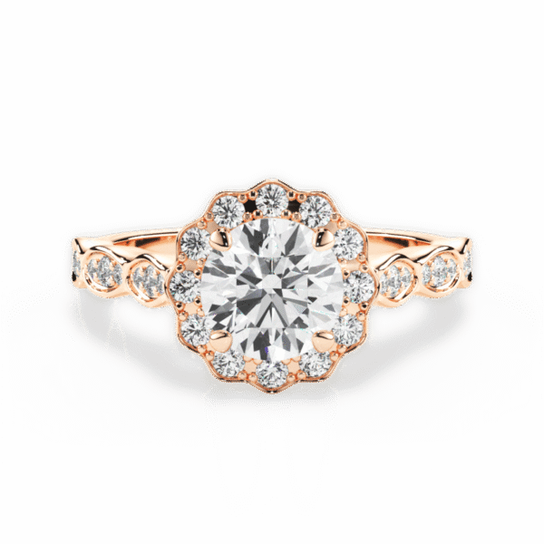 Shambh's Solene Twist Halo Engagement Ring