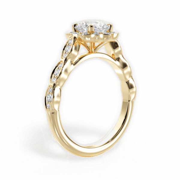 Shambh's Solene Twist Halo Engagement Ring
