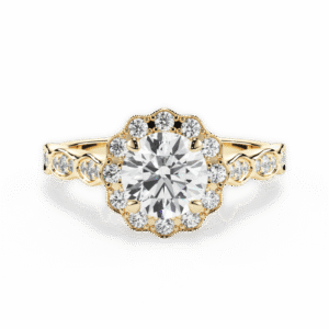 Shambh's Solene Twist Halo Engagement Ring