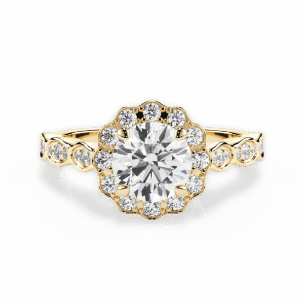 Shambh's Solene Twist Halo Engagement Ring