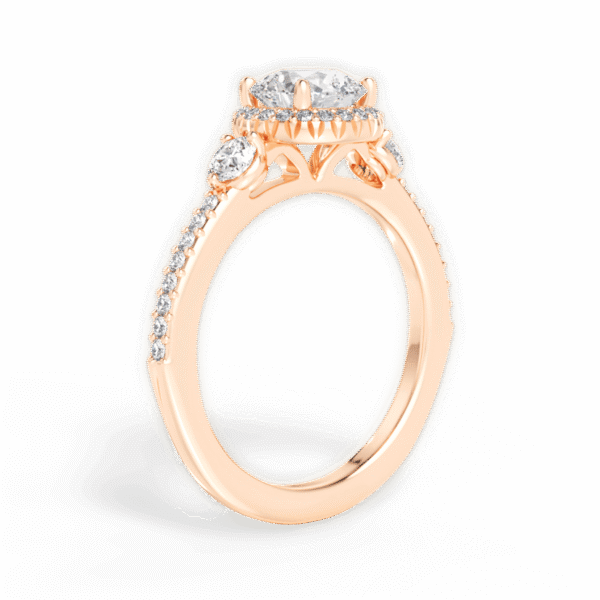 Shambh's Honeylight Halo Engagement Ring
