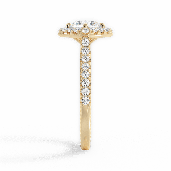Shambh's Warm Radiance Halo Engagement Ring