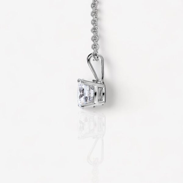 Four-Prong Round Shape Solitaire Diamond Pendant - Image 2