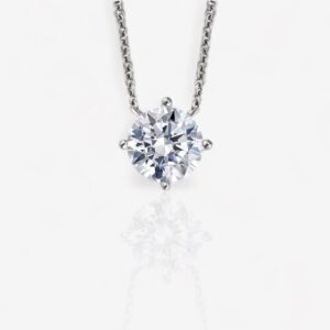 Shambh's Round Shape Solitaire Pendant