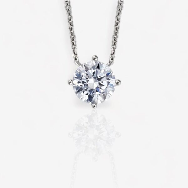 Shambh's Round Shape Solitaire Pendant