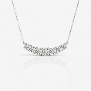 Seven Diamond Curved Pendant