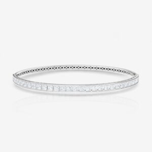 Liora Half Bezel Princess Cut Bangle Bracelet