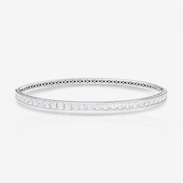 Liora Half Bezel Princess Cut Bangle Bracelet