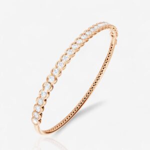 Bezel Round Cut Bangle Bracelet