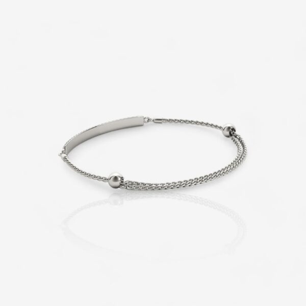 Stella Three-Row Pavé Diamond Pull Chain Bracelet