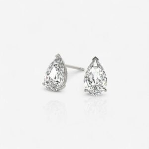 Pear-Cut Diamond Stud Earrings