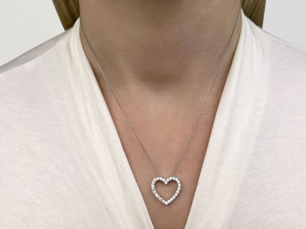 Heart Shape Diamond Pendant - Image 2