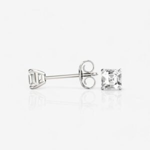 Asscher-Cut Diamond Stud Earrings
