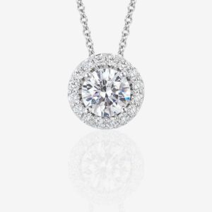 The Round Diamond Halo Pendant