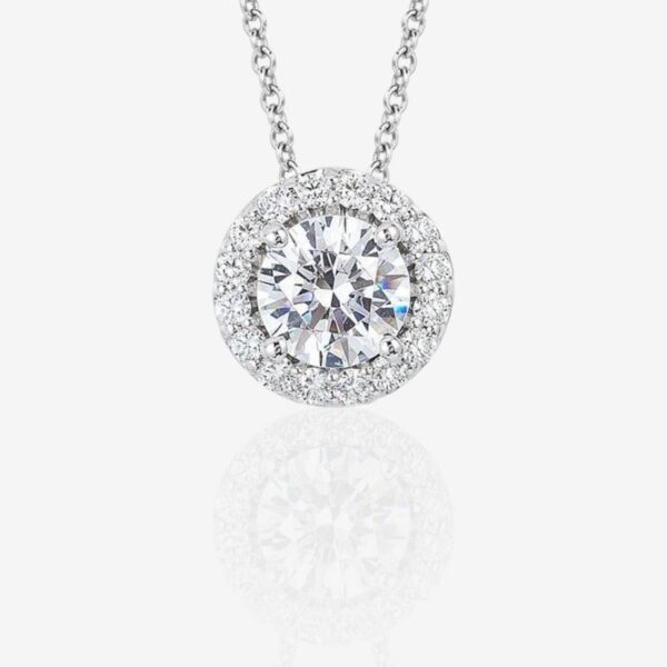 The Round Diamond Halo Pendant