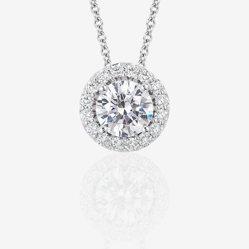 The Round Diamond Halo Pendant