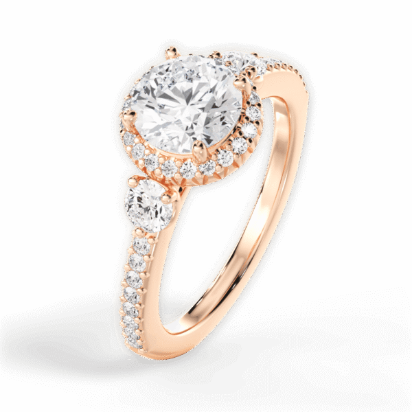 Shambh's Honeylight Halo Engagement Ring