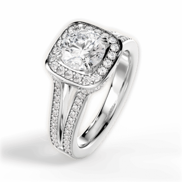 Shambh's Cassara Crest Halo Engagement Ring