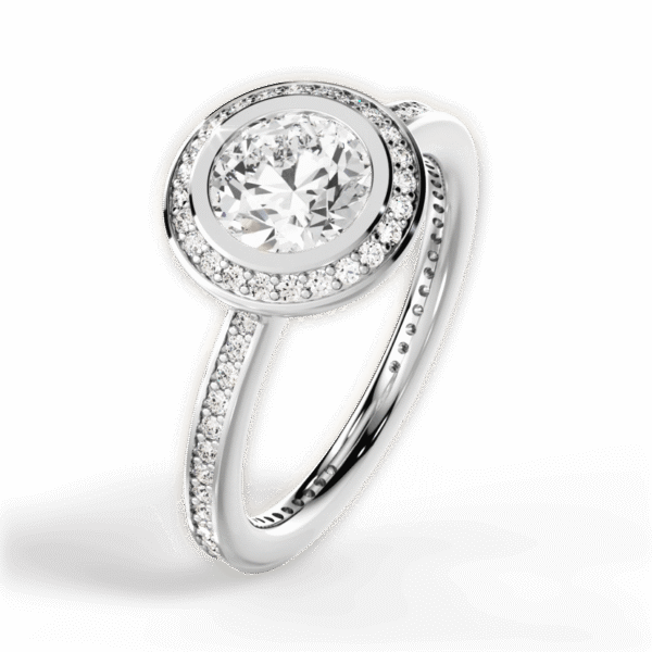 Shambh's Aurora Circle Halo Ring
