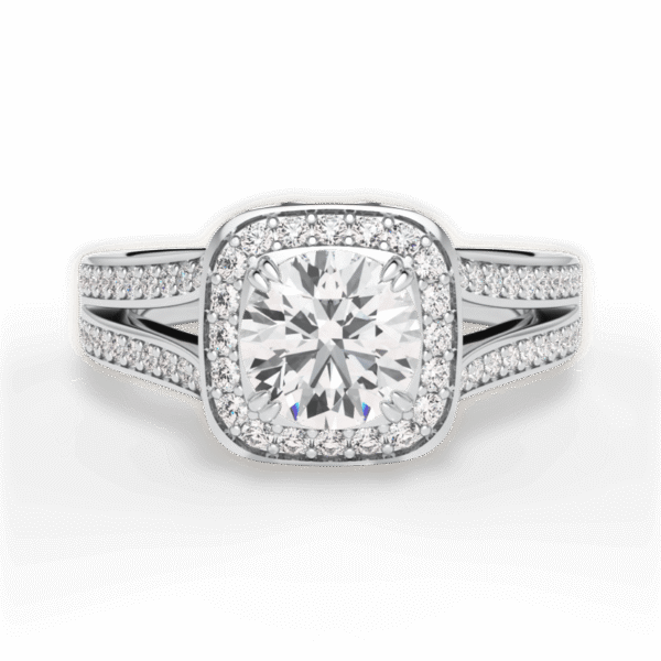 Shambh's Cassara Crest Halo Engagement Ring