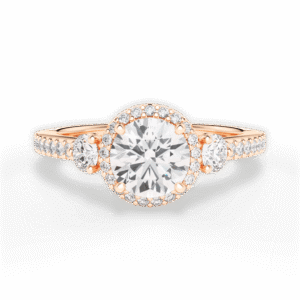 Shambh's Honeylight Halo Engagement Ring