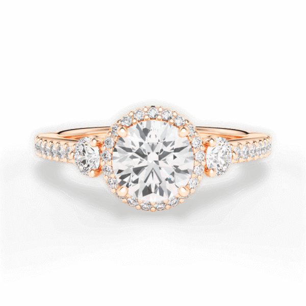 Shambh's Honeylight Halo Engagement Ring