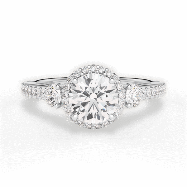 Shambh's Honeylight Halo Engagement Ring