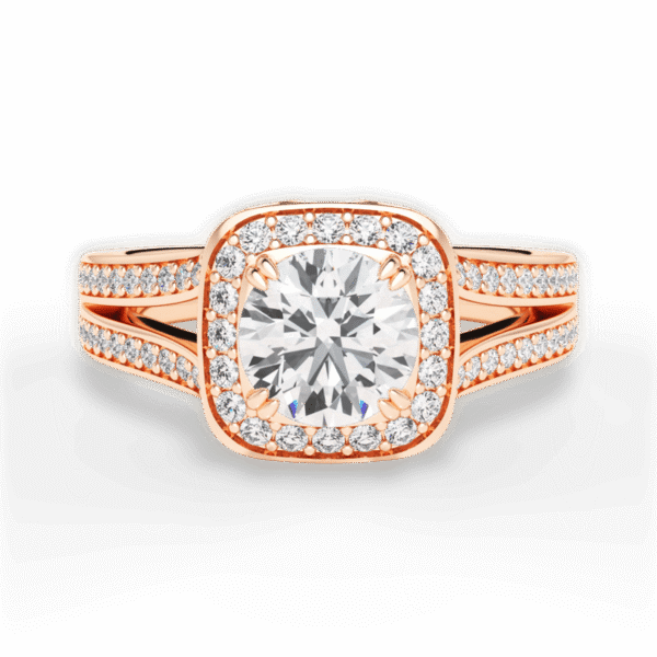 Shambh's Cassara Crest Halo Engagement Ring