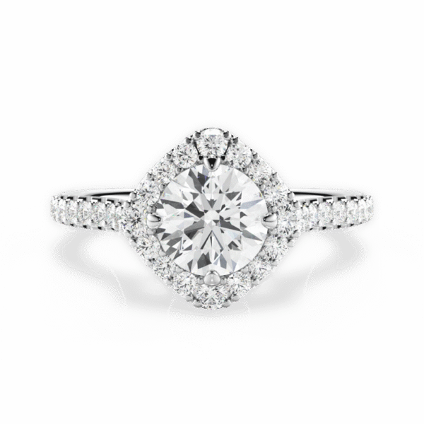 Warm Radiance Halo Engagement Ring - Image 2