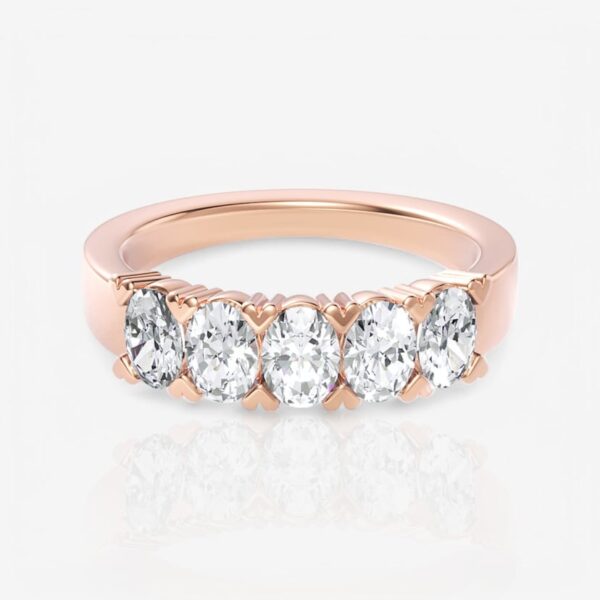 Five-Stone Oval Diamond Wedding Ring