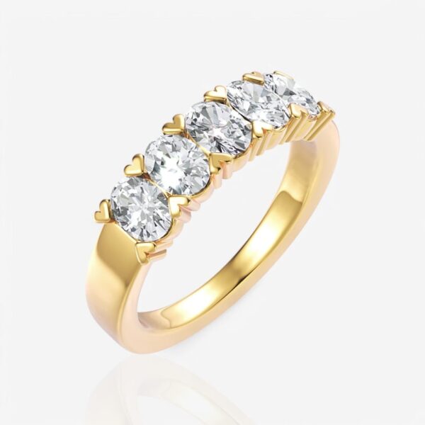 Five-Stone Oval Diamond Wedding Ring