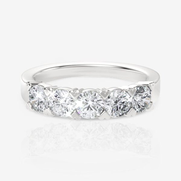 Five-Stone Round Diamond Wedding Ring
