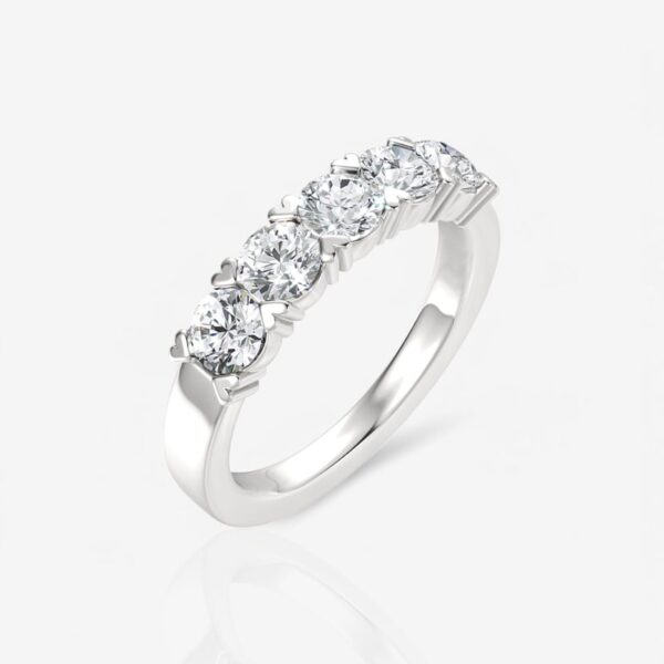 Five-Stone Round Diamond Wedding Ring