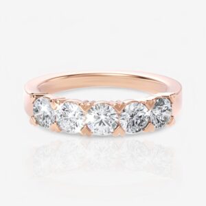 Five-Stone Round Diamond Wedding Ring