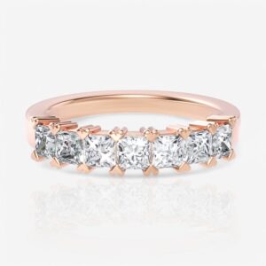 Seven-Stone Princess Diamond Wedding Ring