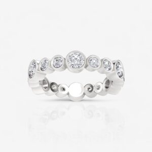 Lyra Alternating Diamond Bezel Set Eternity Band
