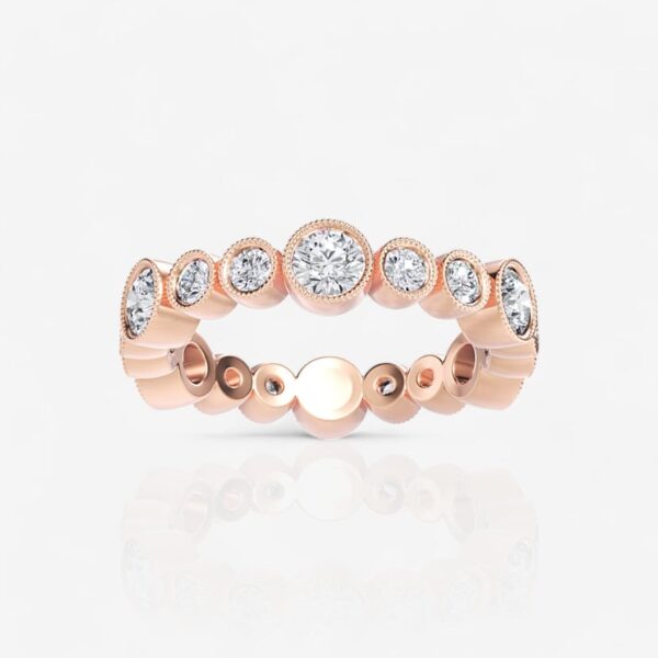 Lyra Alternating Diamond Bezel Set Eternity Band