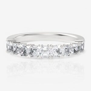 Nine-Stone Asscher Diamond Wedding Ring