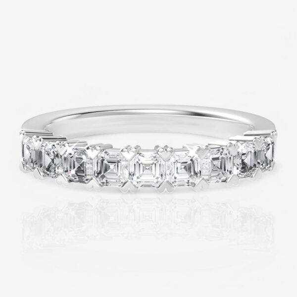 Nine-Stone Asscher Diamond Wedding Ring