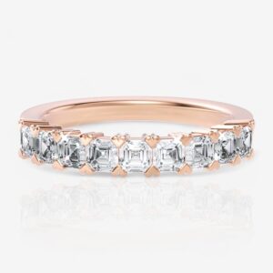 Nine-Stone Asscher Diamond Wedding Ring