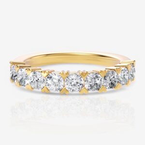 Nine-Stone Cushion Diamond Wedding Ring