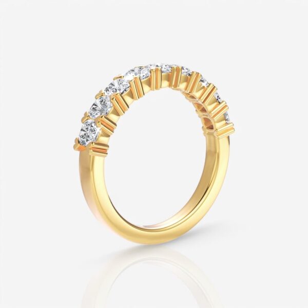 Nine-Stone Cushion Diamond Wedding Ring