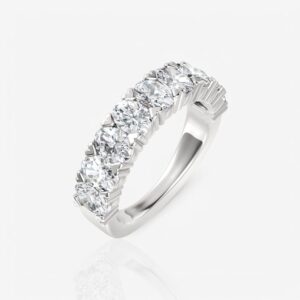 Nine-Stone Oval Cut Diamond Wedding Ring